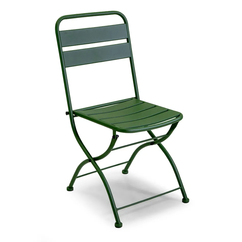 Chaise de jardin pliante entièrement en métal - Ruban Viadurini