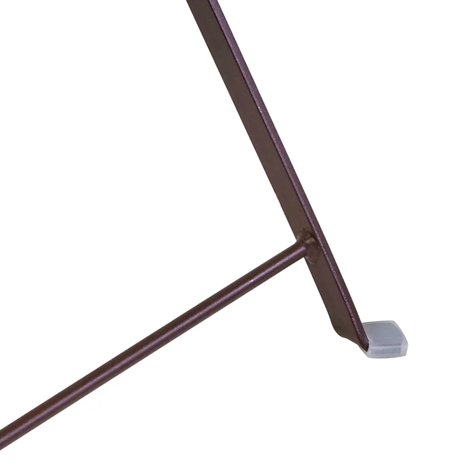 Chaise pliante en métal avec assise et dossier en bois d'acacia - Estate Viadurini