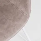 Fauteuil Fauteuil en Acier Blanc ou Noir et Cuir Ecole Vintage - Gongo Viadurini