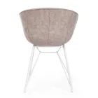 Fauteuil Fauteuil en Acier Blanc ou Noir et Cuir Ecole Vintage - Gongo Viadurini