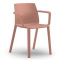 Chaise de salle à manger en polypropylène avec accoudoirs Made in Italy, 4 pièces - Guenda