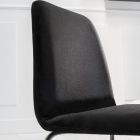 Chaise en tissu fin avec base en métal fabriquée en Italie, 2 pièces - Molde Viadurini