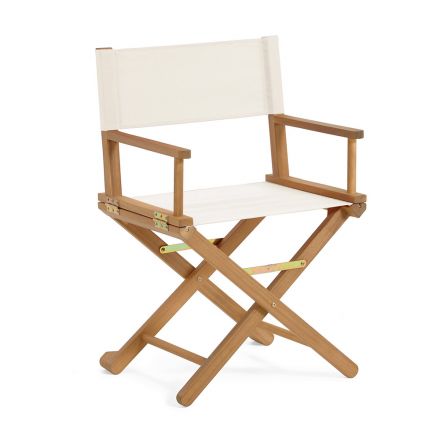 Chaise de réalisateur d'extérieur pliante en bois avec accoudoirs 2 pièces - Rodolphe Viadurini