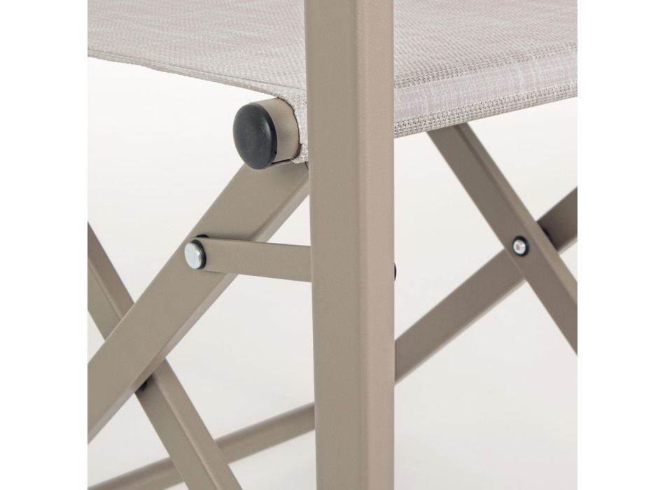 Chaise de directeur de jardin de design moderne en aluminium pour l'extérieur - Cameo Viadurini
