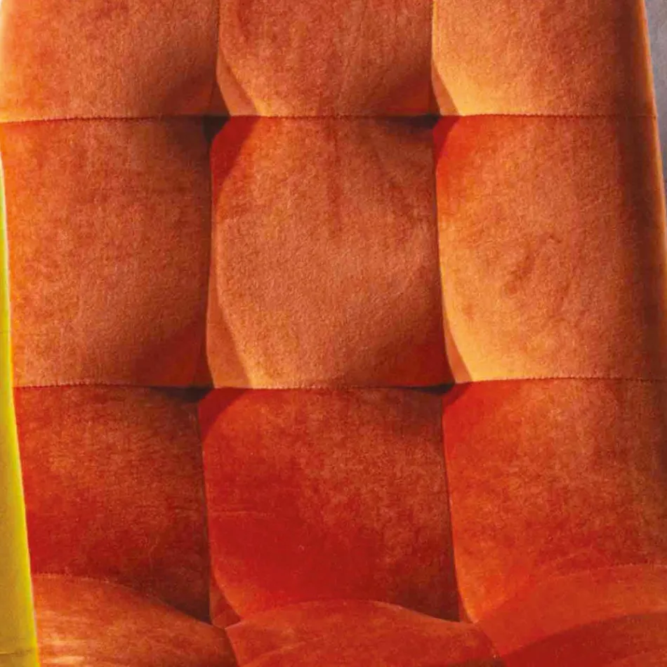 Chaise de salle à manger rembourrée en velours résistant aux taches, 4 pièces - Kylie Viadurini