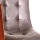 Chaise de salle à manger rembourrée en velours résistant aux taches, 4 pièces - Kylie Viadurini