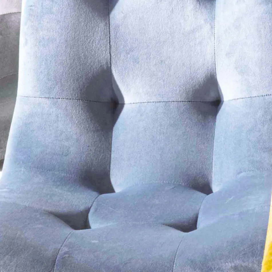 Chaise de salle à manger rembourrée en velours résistant aux taches, 4 pièces - Kylie Viadurini