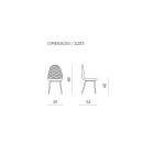 Chaise de salle à manger avec assise et pieds en écocuir 4 pièces - Vincent Viadurini