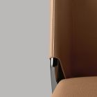 Chaise de salle à manger avec assise recouverte de cuir Made in Italy - Giulia Viadurini