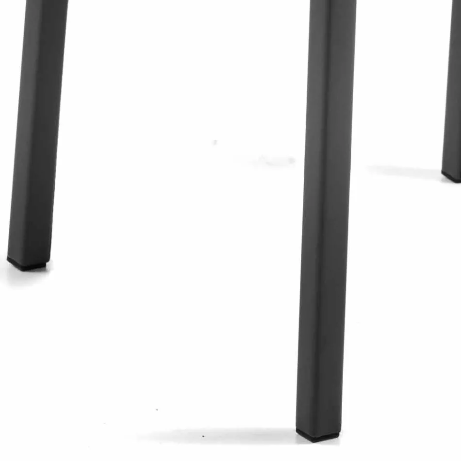 Chaise de salle à manger design en cuir écologique Bessie XL, fabriquée en Italie Viadurini