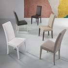 Chaise de salle à manger en éco-cuir et bois Made in Italy 2 pièces - Altera Viadurini