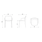 Chaise de salle à manger en bois et métal Made in Italy 2 pièces - Saffia Viadurini