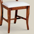 Chaise de salle à manger en bois et tissu de style classique Made in Italy - Helisa Viadurini