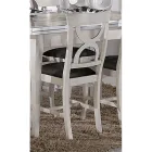 Chaise de salle à manger en bois et tissu de style classique Made in Italy - Helisa Viadurini