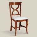 Chaise de salle à manger en bois et tissu de style classique Made in Italy - Helisa