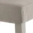 Chaise de salle à manger en microfibre et bois Made in Italy 2 pièces - Simonella Viadurini