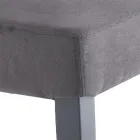 Chaise de salle à manger en microfibre et bois Made in Italy 2 pièces - Simonella Viadurini