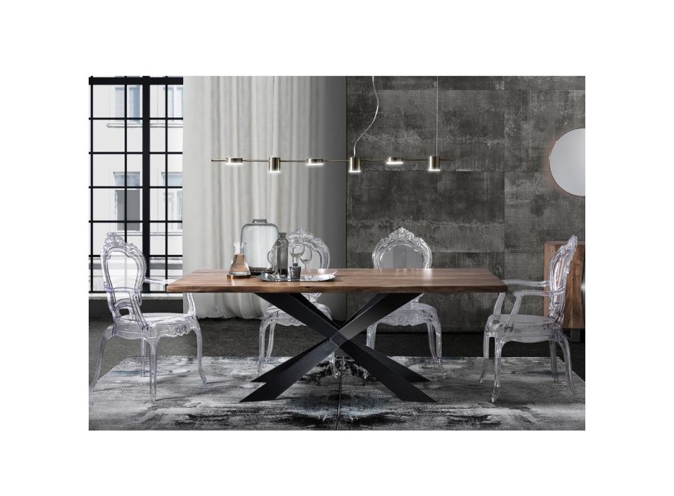 Chaise de salle à manger en polycarbonate finition brillante 4 pièces - Reginetta Viadurini