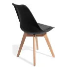 Chaise de salle à manger en polypropylène et cuir synthétique 4 pièces - Chira Viadurini