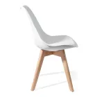 Chaise de salle à manger en polypropylène et cuir synthétique 4 pièces - Chira Viadurini
