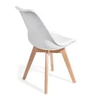Chaise de salle à manger en polypropylène et cuir synthétique 4 pièces - Chira Viadurini