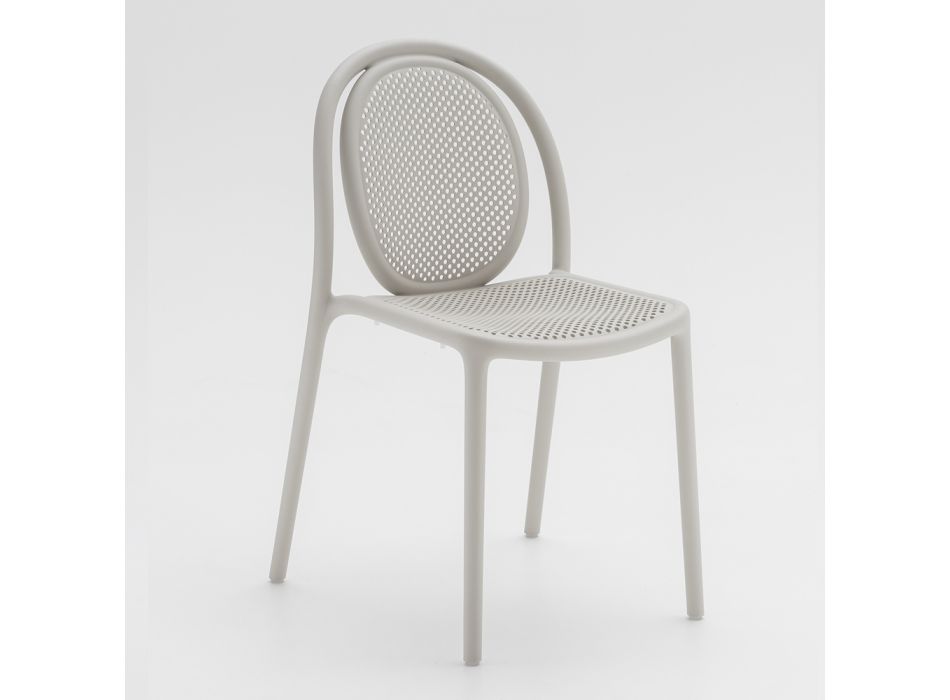 Chaise de salle à manger en polypropylène Made in Italy, 4 pièces - Sandrina Viadurini