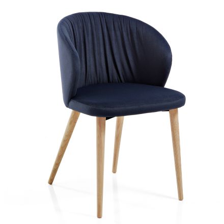 Chaise de salle à manger en tissu au design moderne et élégant - Reginaldo Viadurini