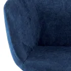 Chaise de salle à manger en tissu et bois fabriquée en Italie 4 pièces - Bardella Viadurini