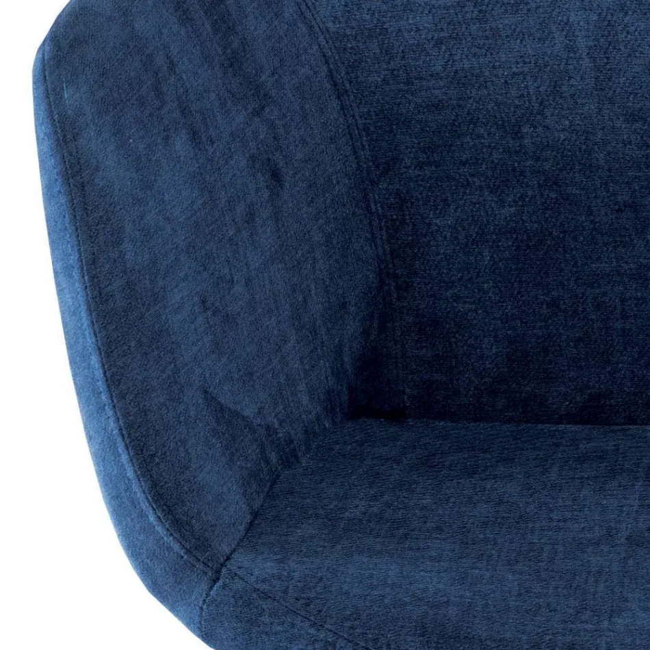 Chaise de salle à manger en tissu et bois fabriquée en Italie 4 pièces - Bardella Viadurini