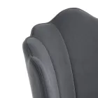 Chaise de salle à manger en tissu et métal finition dorée 4 pièces - Raffinée Viadurini