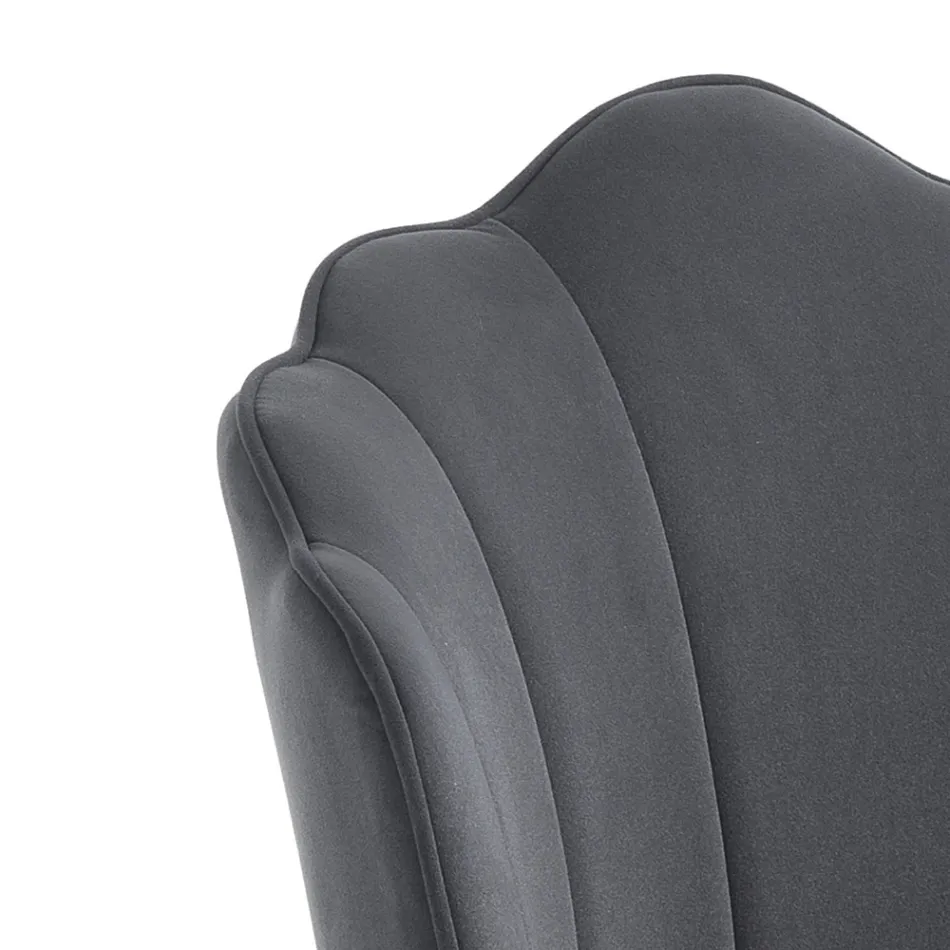 Chaise de salle à manger en tissu et métal finition dorée 4 pièces - Raffinée Viadurini