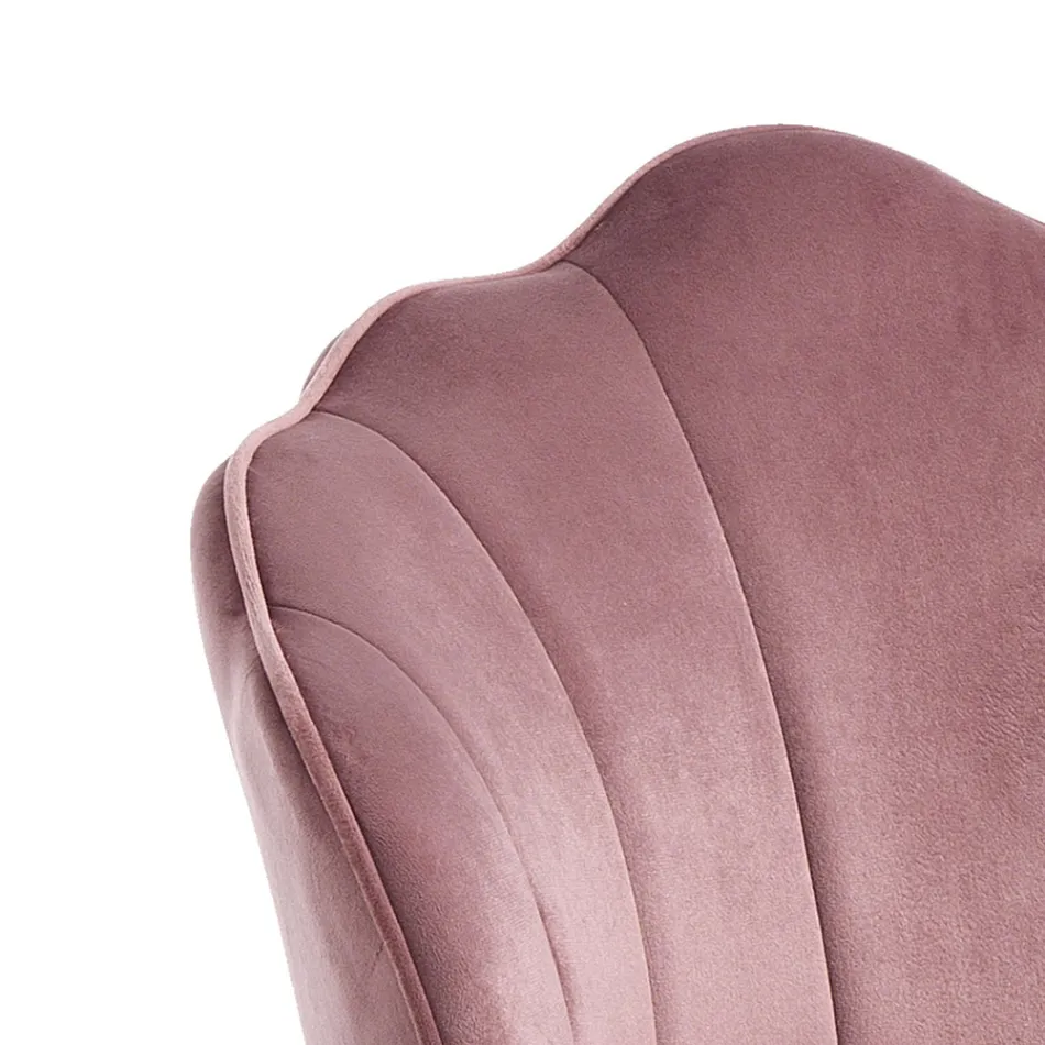 Chaise de salle à manger en tissu et métal finition dorée 4 pièces - Raffinée Viadurini