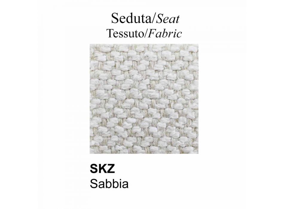 Chaise de salle à manger en tissu et métal Made in Italy, 2 pièces - Connubia Cosy Viadurini