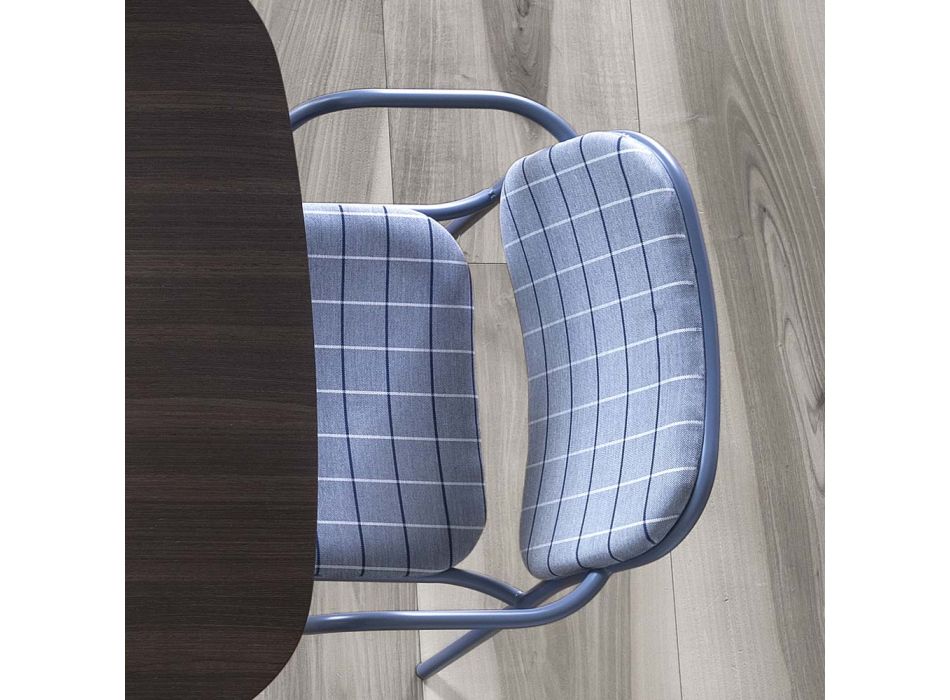 Chaise de salle à manger en tissu et métal Made in Italy 2 pièces - Sangria Viadurini