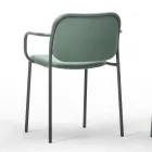 Chaise de salle à manger en tissu et métal Made in Italy 2 pièces - Sangria Viadurini