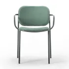 Chaise de salle à manger en tissu et métal Made in Italy 2 pièces - Sangria Viadurini