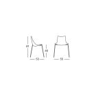 Chaise de salon empilable en technopolymère Made in Italy 4 pièces - Tempa Viadurini