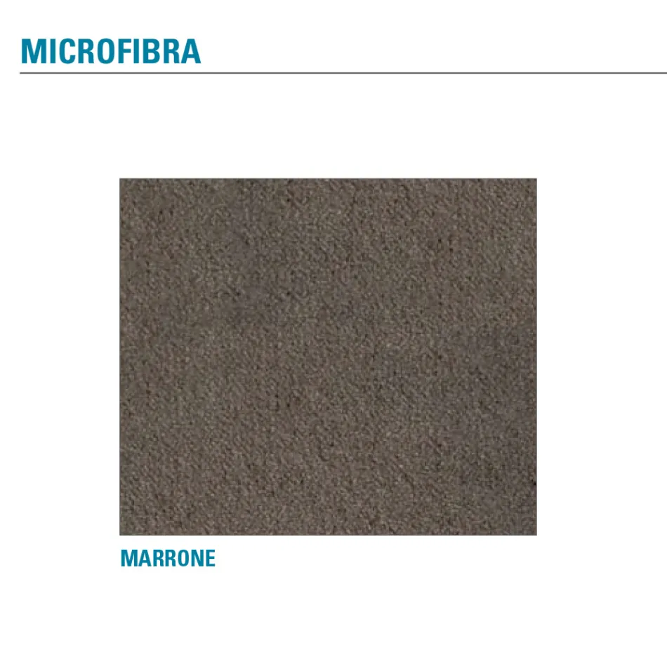 Chaise de salon en métal et assise en microfibre Made in Italy, 2 pièces - Fabiola Viadurini