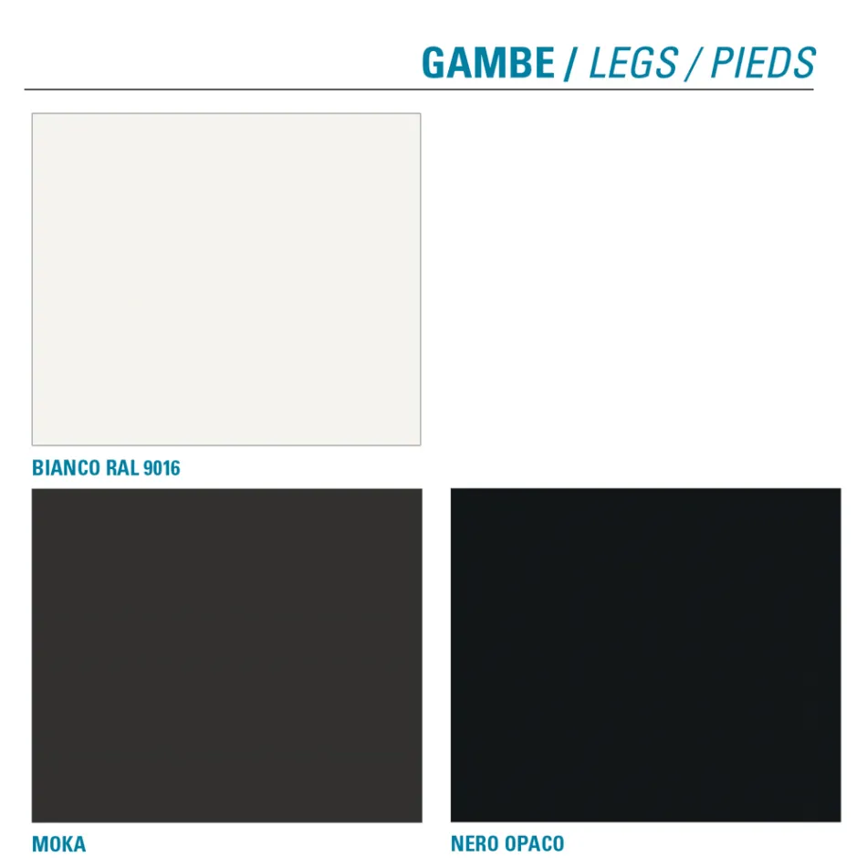 Chaise de salon en métal et assise en microfibre Made in Italy, 2 pièces - Fabiola Viadurini