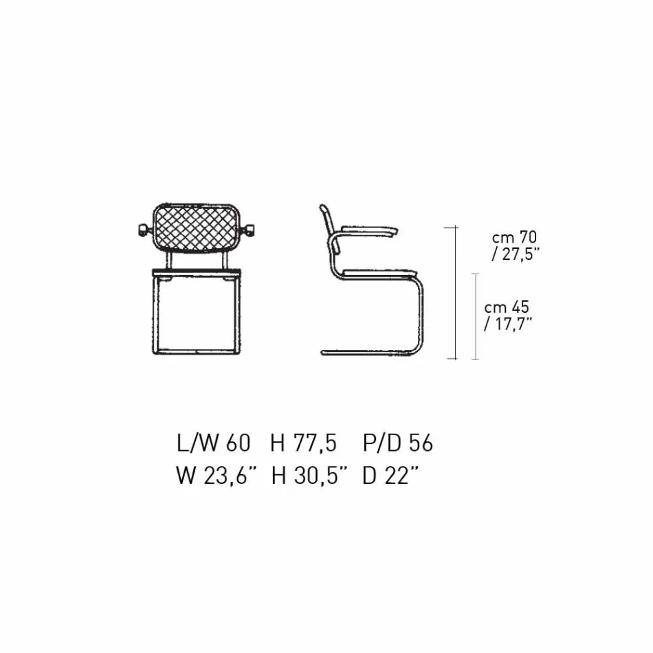 Chaise de bureau en paille avec structure en acier et bois Made in Italy - Baviera Viadurini