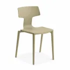 Chaises empilables d'extérieur en polypropylène fabriquées en Italie, 4 pièces - Claribel Viadurini