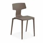 Chaises empilables d'extérieur en polypropylène fabriquées en Italie, 4 pièces - Claribel Viadurini