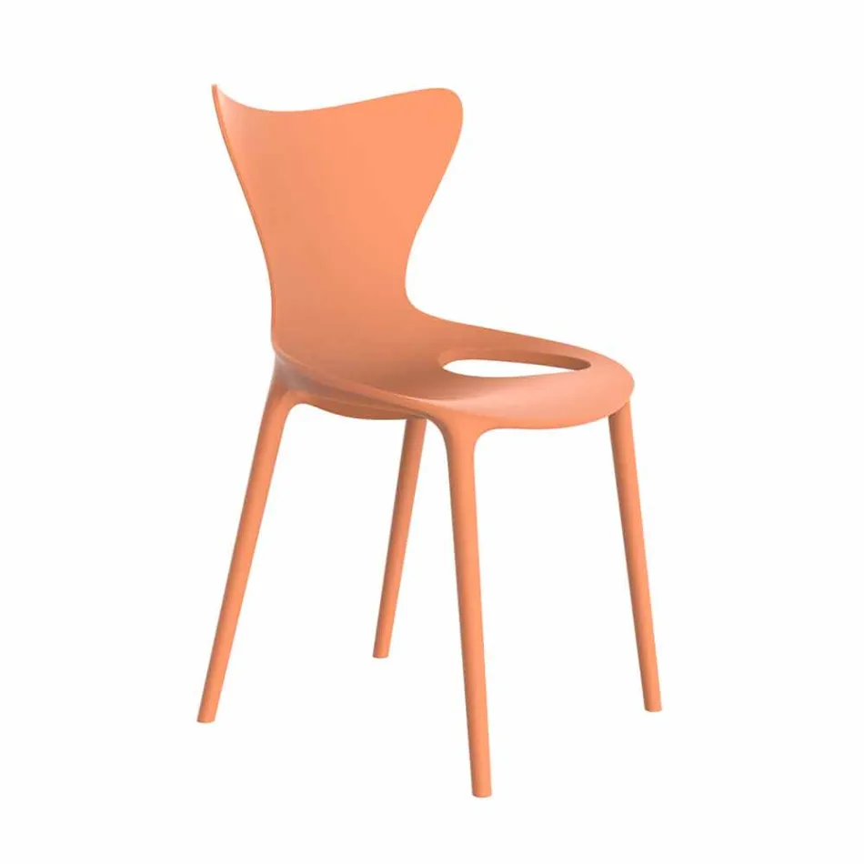 Chaises de jardin design empilables en polypropylène 4 pièces - Love by Vondom Viadurini