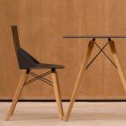 Chaises de salon ou de cuisine en polypropylène et bois - Faz Wood par Vondom Viadurini