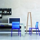 Chaises de salle à manger modernes en polycarbonate coloré 4 pièces design - Radon Viadurini