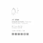 Selene Bossa Nova lampe de table Ø11 H16cm, améthyste en verre soufflé Viadurini