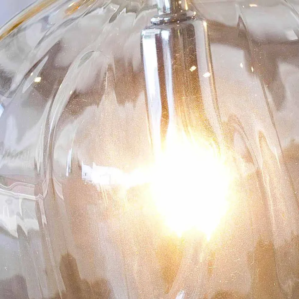 Selene Bossa Nova lampe de table Ø15 H 21cm à l&#39;ambre verre soufflé Viadurini