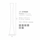 Selene Hourglass lampadaire en verre soufflé H175cm Ø36 Viadurini