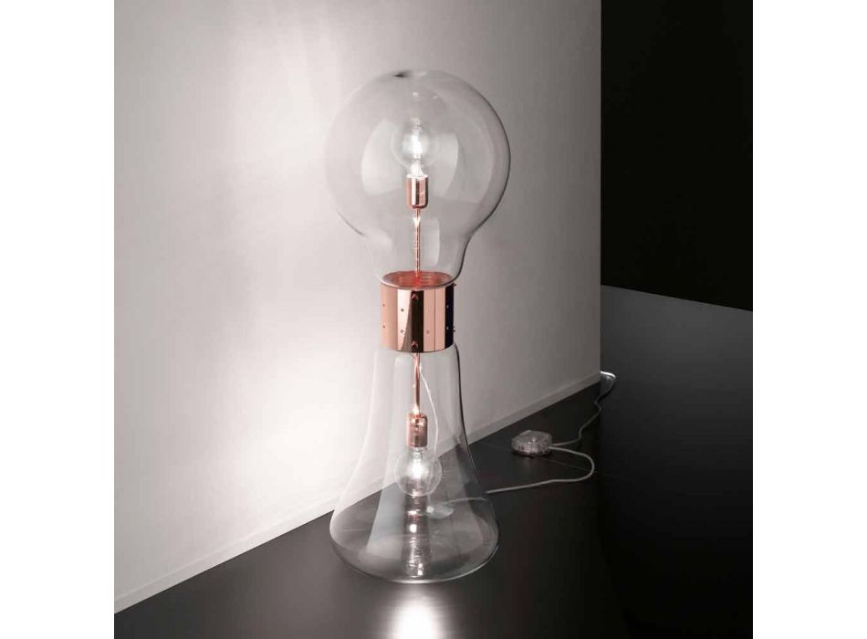 Selene Dina lampe de table design dans l&#39;original en verre de Murano Viadurini