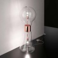 Selene Dina lampe de table de design en verre de Murano.